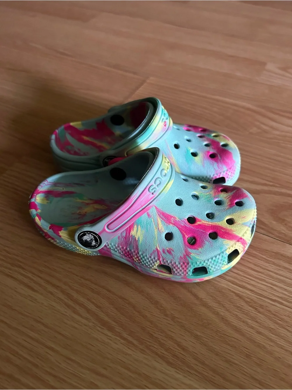 Crocs Classic Marbled Clogs Aquamarine Kids C9